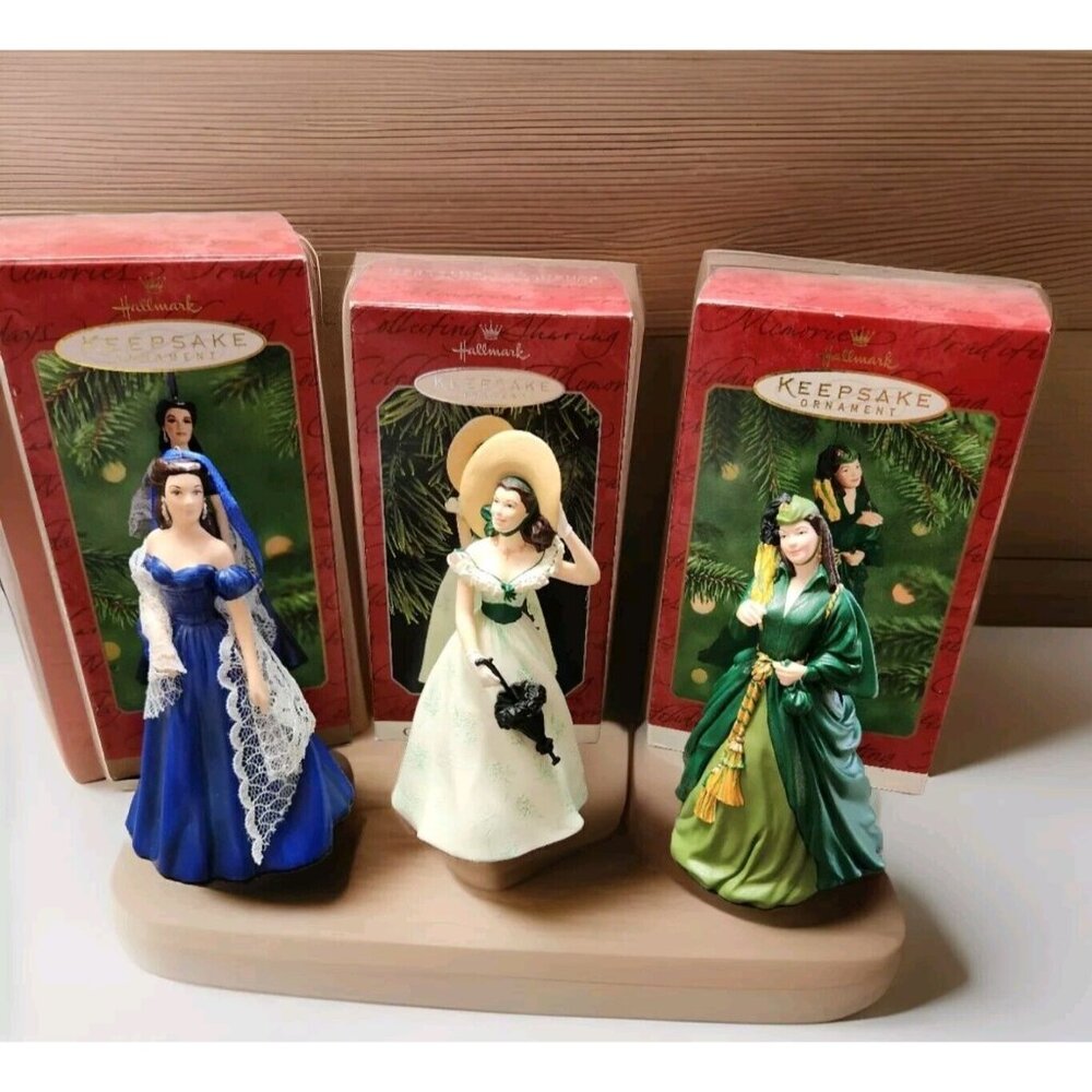 Hallmark Keepsake Scarlett O’Hara Ornament Lot Of 3 In Original Boxes